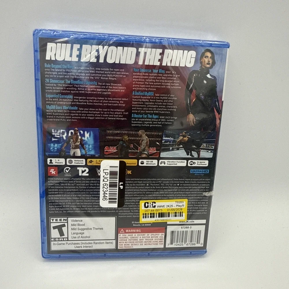 WWE 2K25 Wrestling Video Game for Sony Playstation 5 PS5 - Brand New Sealed